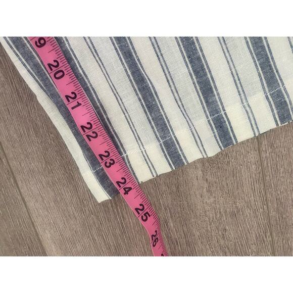 NWT Rachel Roy Navy Striped Linen Tie Waist Wide Leg Pant Size 10 - Picture 5 of 5